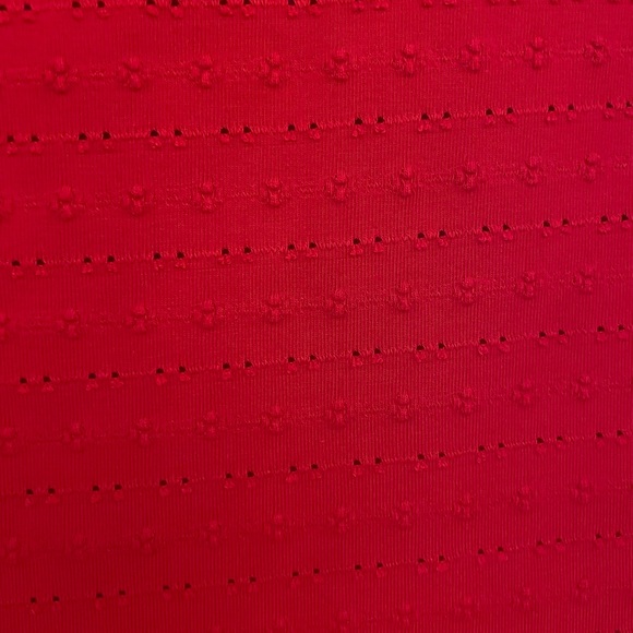 NWT Free People Long-Sleeve Textured Top in Red - Picture 5 of 5